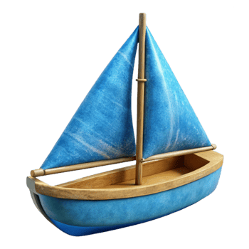 magnificent contemporary Sailboat on Blue Water Side Angle Transparent exclusive png