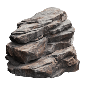 Majestic Cliffside Rock Formation on transparent background. png