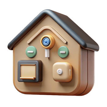 impressive minimalist Smart Home Automation System Interface Cutout Transparent Background genuine png