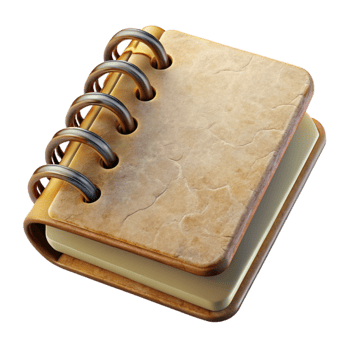 stunning artistic Spiral Notebook with Plain Cover Cutout Element premium png