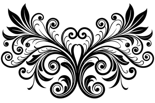 Ornate Floral Design for Decorative Use vector