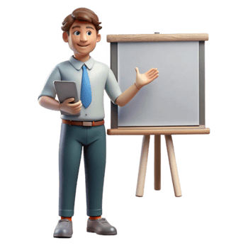 dramatic abstract Student Giving a Presentation Front View Transparent high resolution png