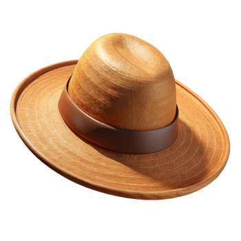 extraordinary modern Sun Hat Straw Wide Brim Isolated Transparent Background professional png