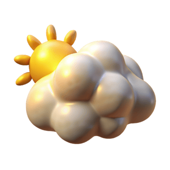 serene creative Sunlight Through Clouds Transparent Background professional png
