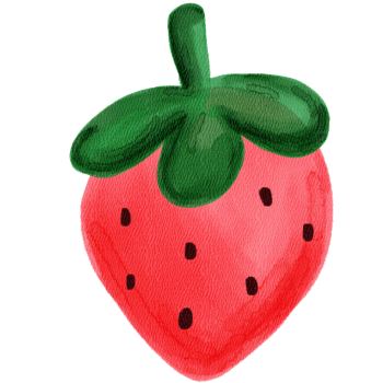 Cute strawberry cartoon pictures for decoration png