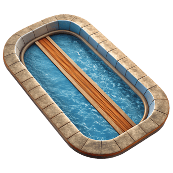 extraordinary modern Swimming Pool Lane Lines Top View Cutout exclusive png
