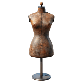 serene abstract Tailor's Dummy Front View Isolated authentic png