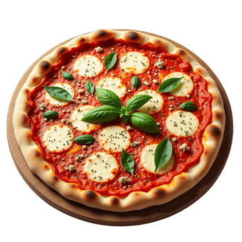 Mouthwatering Margherita Pizza Perfect for Food Blogs Menus png