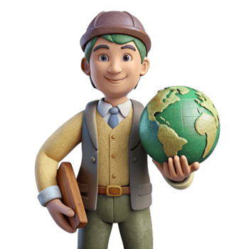 stunning abstract Teacher Holding a Globe Cutout genuine png