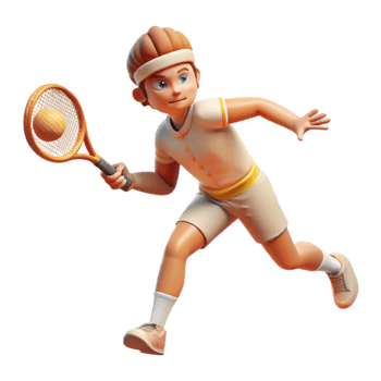 serene rustic Tennis Player Serving Ball Transparent Element high resolution png