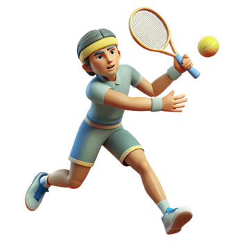 dramatic modern Tennis Player Serving Ball Transparent Element professional png