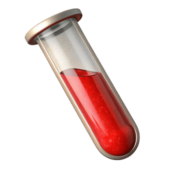 elegant creative Test Tube with Red Liquid Isolated Element 4K png