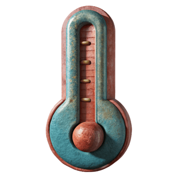 dramatic minimalist Thermometer with High Temperature Cutout 4K png