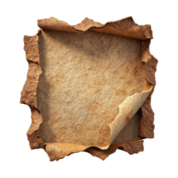 impressive artistic Torn Paper Edge Cutout with Rough Texture high quality png