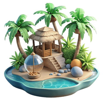 stunning contemporary Tropical Island Paradise Transparent Background authentic png