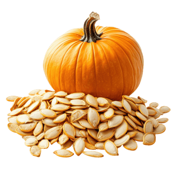 Pile of Pumpkin Seeds on transparent background. png