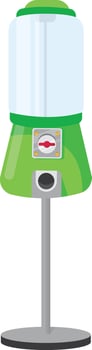 Green Standing Candy Machine vector
