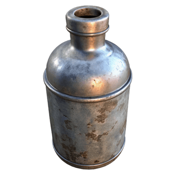 beautiful vintage Water Bottle Metal Grey Isolated Element professional png