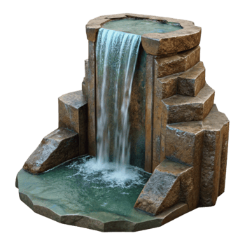 magnificent minimalist Waterfall Cascade Side View Transparent Element genuine png