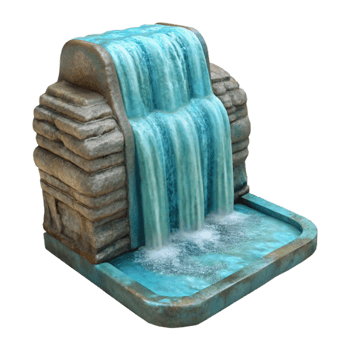 wonderful artistic Waterfall Cascade Side View Transparent Element 4K png