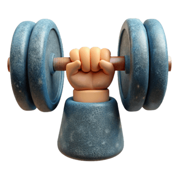 elegant creative Weightlifter Chalked Hands Close Up Transparent Background premium png