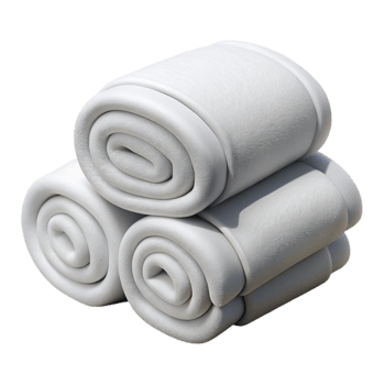 vibrant artistic White Bath Towels Folded Isolated Element 4K png