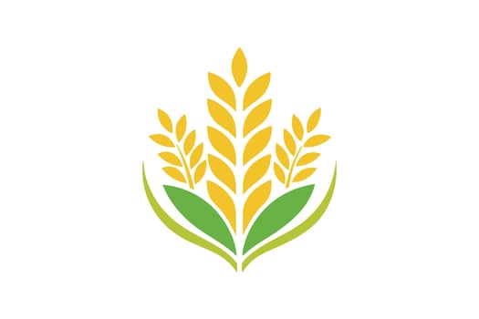 A Golden Wheat Ears Logo Design vector