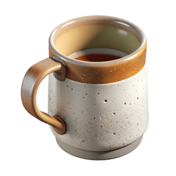 stunning artistic White Ceramic Mug Two Tone Design Cutout professional png
