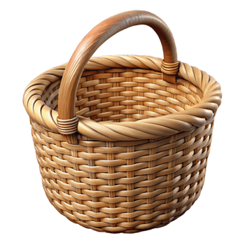 wonderful rustic Wicker Basket Woven Texture Transparent Background original png