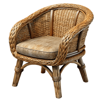 vibrant contemporary Wicker Chair Rattan Detail Cutout original png