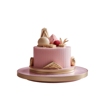 Beautiful Wedding or Party Cake with Gourmet Decorations Perfect for Branding png
