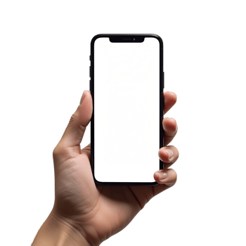 Realistic Mobile Phone in Hand Perfect for UI Design Advertising png