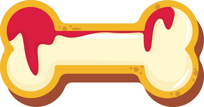 Bone with Bloody Ends Treat vector