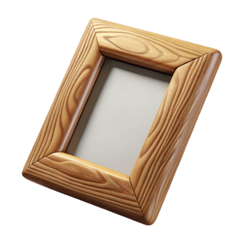 wonderful modern Wooden Picture Frame with White Mat Transparent Background original png