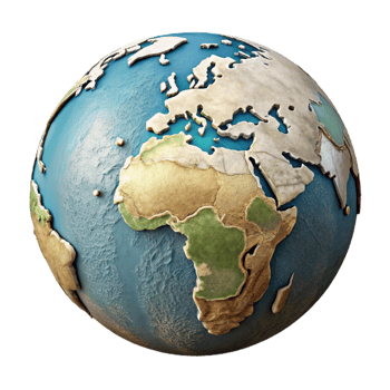 magnificent creative World Map with Antique Style Cutout with Detailed Countries original png