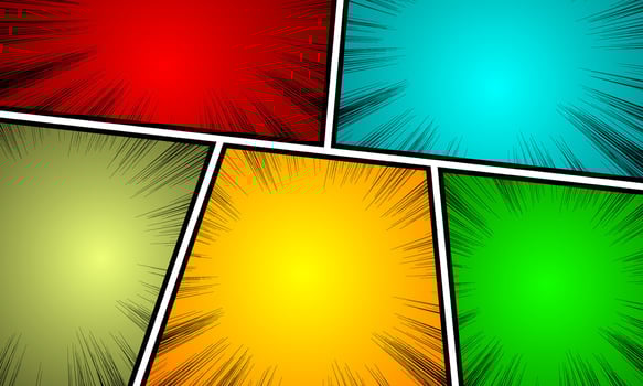 Abstract Creative concept comic pop art style blank on background. vector