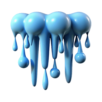 extraordinary classic Dripping Blue Liquid 3D Render 4K png