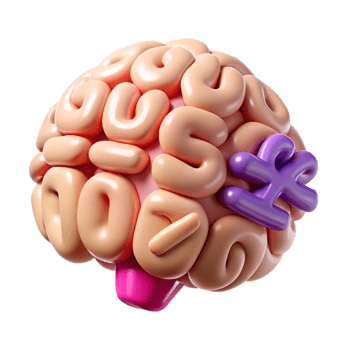 extraordinary minimalist 3D Brain Illustration Colorful Abstract Neural Network original png