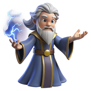 elegant creative 3D Render Wizard Casting Spell genuine png
