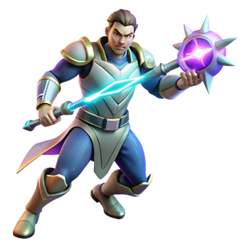 dramatic classic 3D Render Fantasy Warrior high quality png