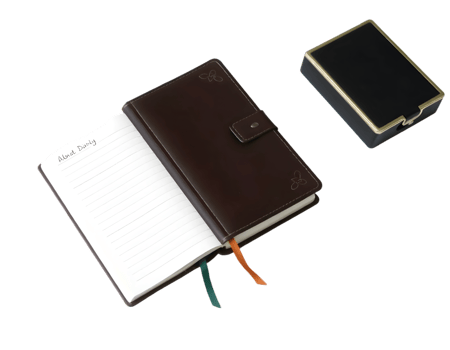 Notebook and pen isolated on a transparent background png
