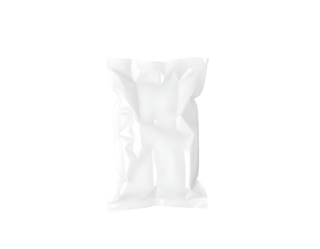 Crumpled white plastic bag isolated on transparent background png
