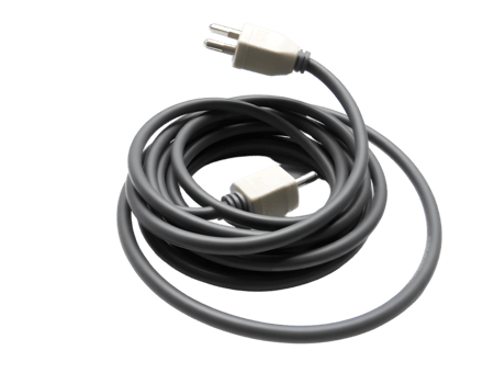 Realistic black cable with plug isolated on transparent background png