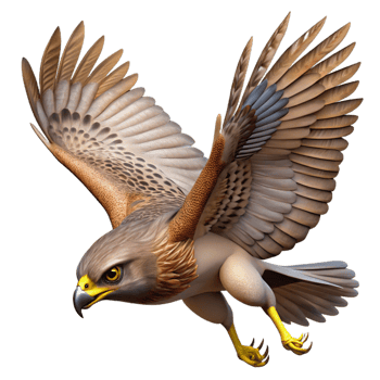 stunning abstract Majestic Hawk 3D Illustration premium png