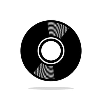 Black Compact Disc Logo Template Illustration Design. EPS 10. vector