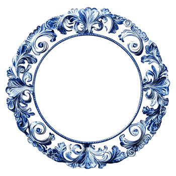 Elegant Decorative Round Tile Pattern Design Transparent Background png
