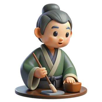 vibrant classic 3D Cartoon Character Ink Painting high resolution png