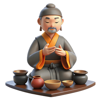 magnificent traditional 3D Illustration Serene Tea Ceremony professional png