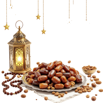 Dates, nuts and lanterns png