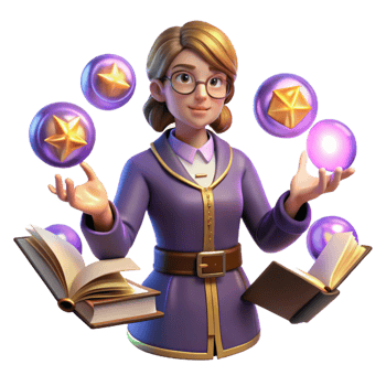 beautiful creative 3D Render Fantasy Sorceress Juggling professional png